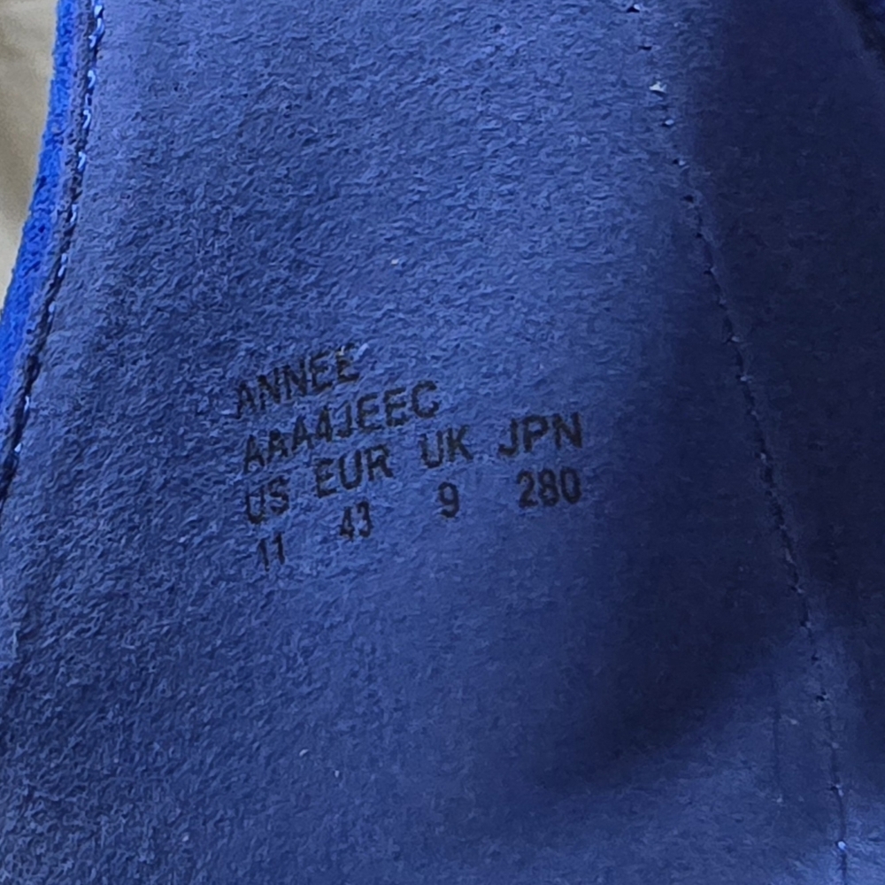 Dream Pairs Annee Royal Blue Faux Suede Block Heels with Ankle Strap SZ 11 - Picture 6 of 9